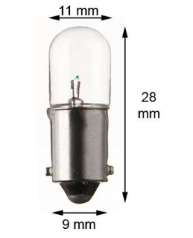 Ba9s Lampe 24V/1,2W 
