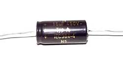 15 µF high voltage electrolytic capacitor 