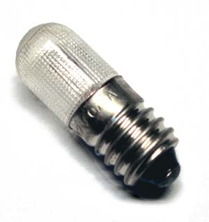 E10 miniature screw 7V/2W - fluted 