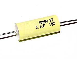 0,1 µF high voltage capacitor, axial 