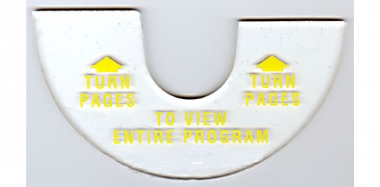 Instruction plate "Turn pages", 3WA 