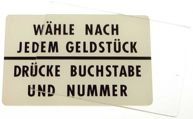 Instruction plastic "Wähle", German 