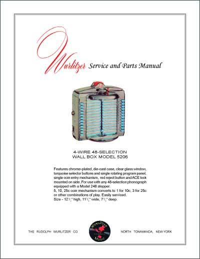 Service Manual Wurlitzer 5206 