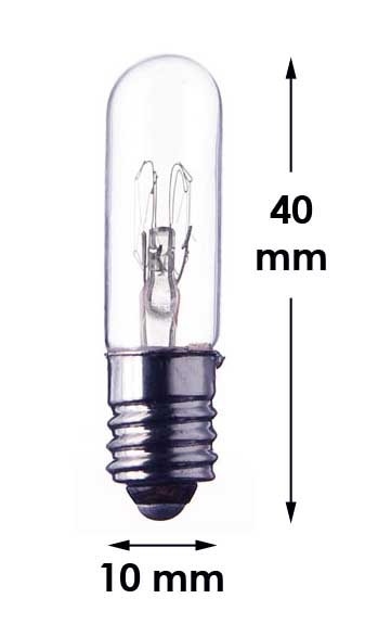 E10 miniature screw 130V/4W - short 