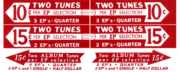Drum roll pricing inserts, red, US 