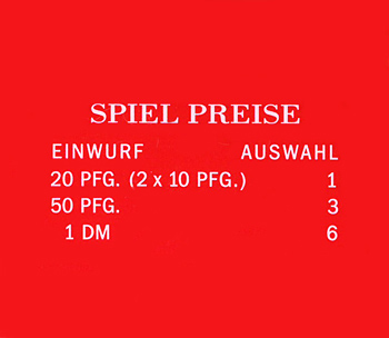 Pricing card "Spiel Preise", orange 