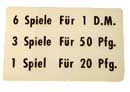 Instruction plastic "6 Spiele ...", German 