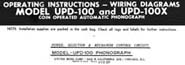 Operating Instructions UPD-100 & UPD-100X 