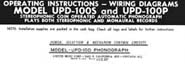 Operating Instructions UPD-100S & UPD-100P 